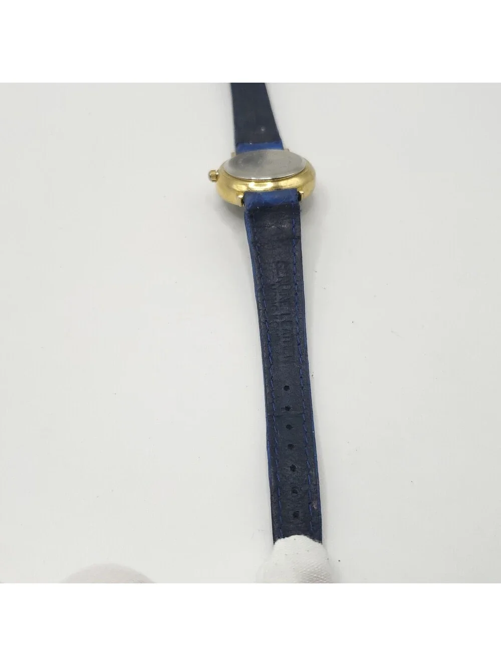 Gloria Vanderbilt Moveing Blue Stone Bezel Womens Watch 27mm New Battery